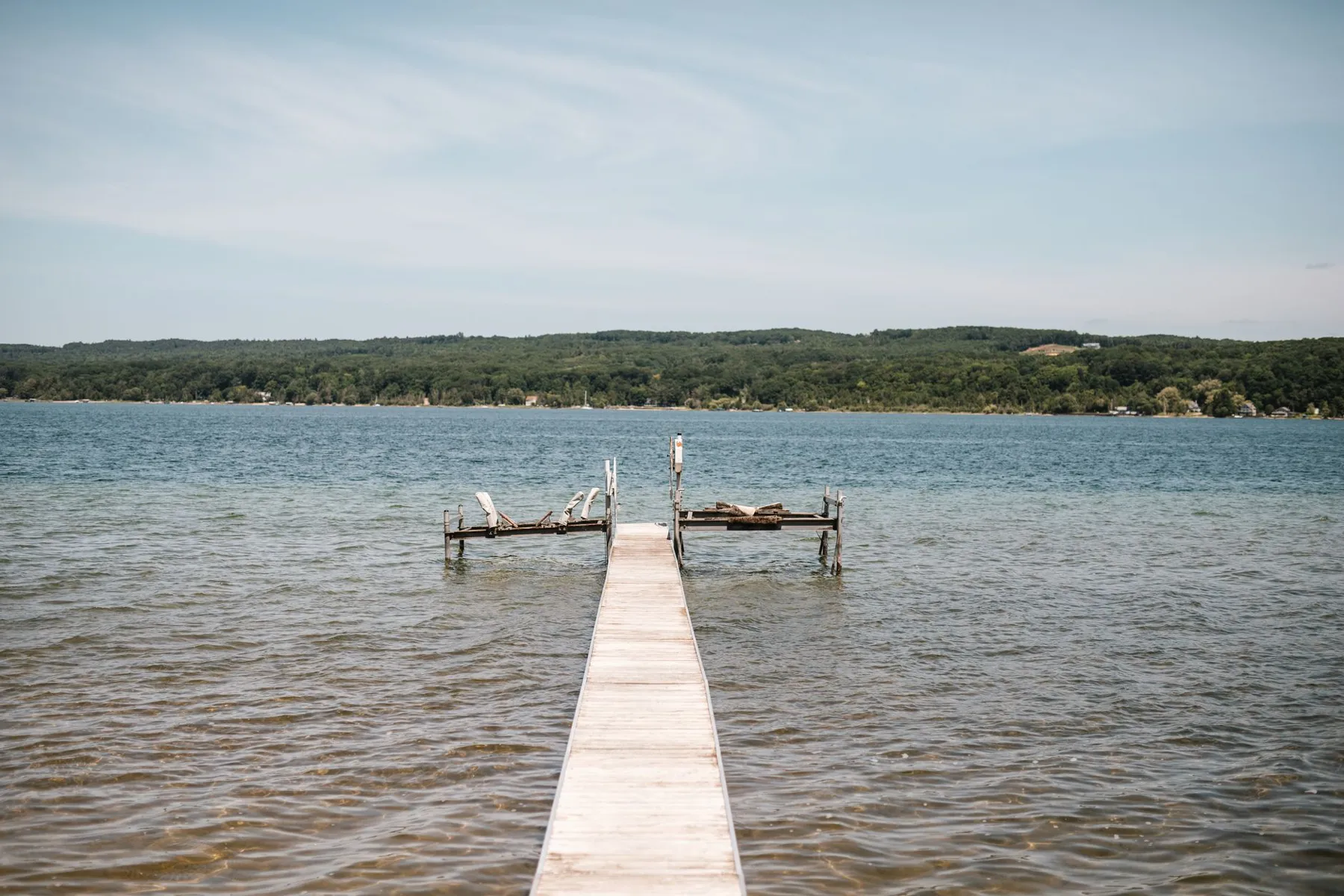 Lake dock in Indiana lake country
